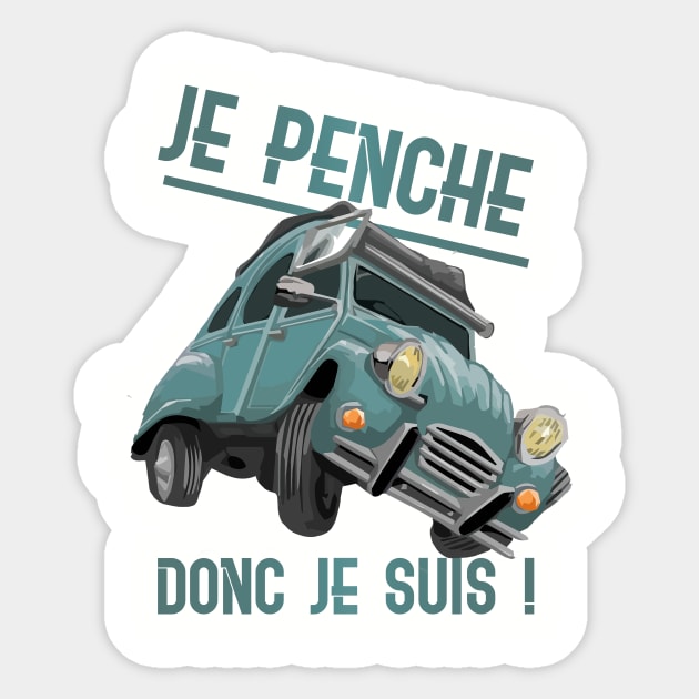 2cv Penche Sticker by RomoneGrafik